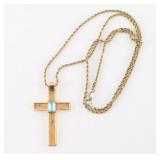 Gold Cross Pendant. 14K