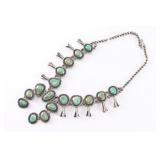 Vintage Green Turquoise Squash Blossom