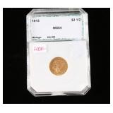 1915 $2 1/12 Gold Indian Coin