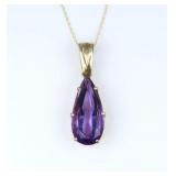Lovely Pear Shaped Amethyst Pendant