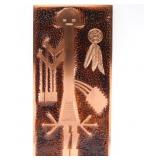 Copper Kachina Wall Hanging.