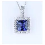 Beautiful Natural Tanzanite and Diamond