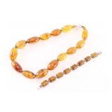 Amber Necklace and Bracelet.