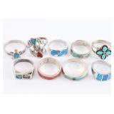 Lot of 9 Rings.