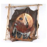 Joanne Bird Leather Painting.