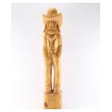 Carving of Cowboy.