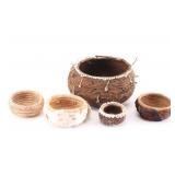 Lot of 5 Pomo Baskets.
