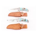Lot of 2 Knives With Sheathes.