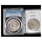 Lot of 2 Morgan Silver Dollars