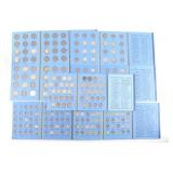 Lot of US Coins in Vintage Coin Folders
