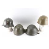 Lot of Four Combat Helmets