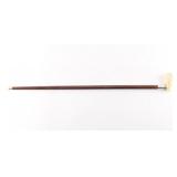 Carved Ivory Gripped Cane.