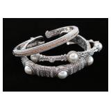 Lot of 3 Judith Ripka Cuffs.