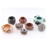 Lot of 8 Small Pots.