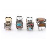 Lot of 4 Native American Cuff Watches.