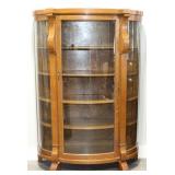 Antique Oak Display Cabinent.