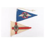 Lot of Two 3rd Reich Vehicle Pennants