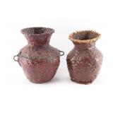 Two Apache Pitch Baskets.