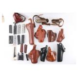 Lot of Holsters and Pistol Magazines.