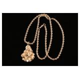 Yellow Gold Nugget Necklace