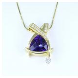 Amazing Designer Amethyst & Diamond Pendant