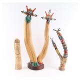 Lot of 3 Kachina Dolls.