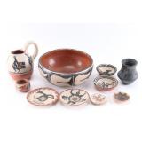 Lot of 10 Pottery Items.