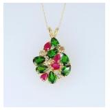 Beautiful Vintage Ruby, Green Tourmaline