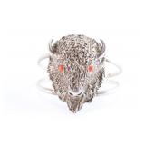 Navajo Sterling Buffalo Cuff.