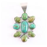 Navajo Turquoise Cluster Necklace