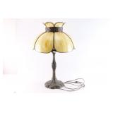 Antique Slag Glass Lamp.