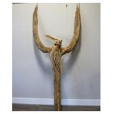Large Phoenix Bird Saguaro Rib Sculpture.