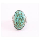 Navajo Spiderweb Turquoise Ring.