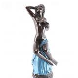 Colored Bronze Nude Sculpture.