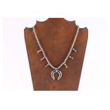 Petite Navajo Squash Blossom Necklace.