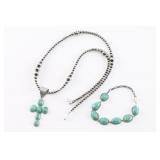 Navajo Necklace & Bracelet Set.