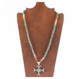 Navajo Turquoise & Coral Necklace