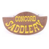 Concord Saddlery Sign.
