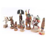 Lot of 8 Smaller Kachina Dolls.