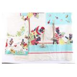 Lot of 2 Black Americana Tablecloths