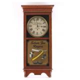 Oak Wall Clock Advertiser.