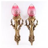 Pair 19-20th Century Theatre Style Torches.