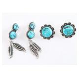 Lot of 2 Pair of Navajo Earrings.