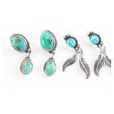 Lot of 2 Pair of Navajo Earrings.