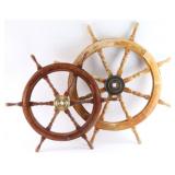 Lot of 2 Vintage Ships' Wheels.