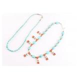 Lot of 2 Turquoise Necklaces.
