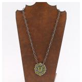 Green Cluster Turquoise Necklace