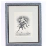 Western Pencil Sketch Print.