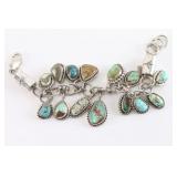 Kerah Tsosie Turquoise Charm Bracelent.