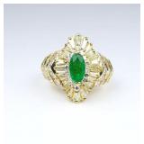 Brilliant Emerald and Diamond Ring.